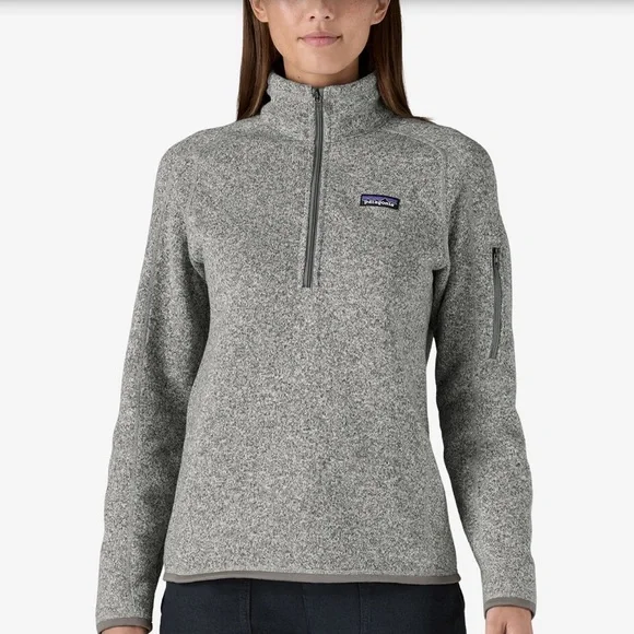 PATAGONIA Better Sweater 1/4 Zip Fleece Pullover NWT in Birch White Medium - Picture 2 of 9